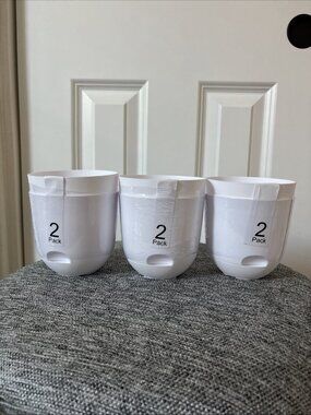 6 Pack of Room Essentials 6Pc Self-Watering Planter White (4" x 4")